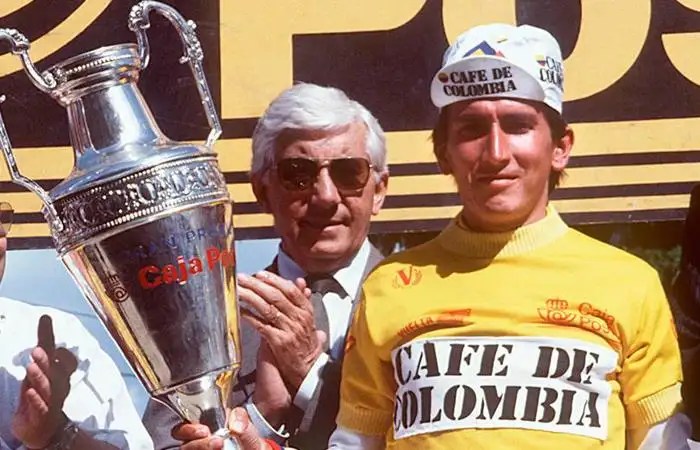 Lucho Herrera ganador de la Vuelta a España en 1.987
